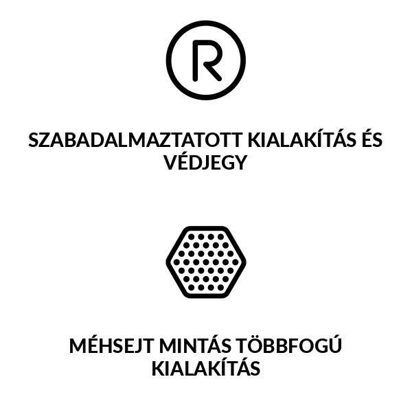 HONEYBRUSH kímélő hajkefe - Fekete