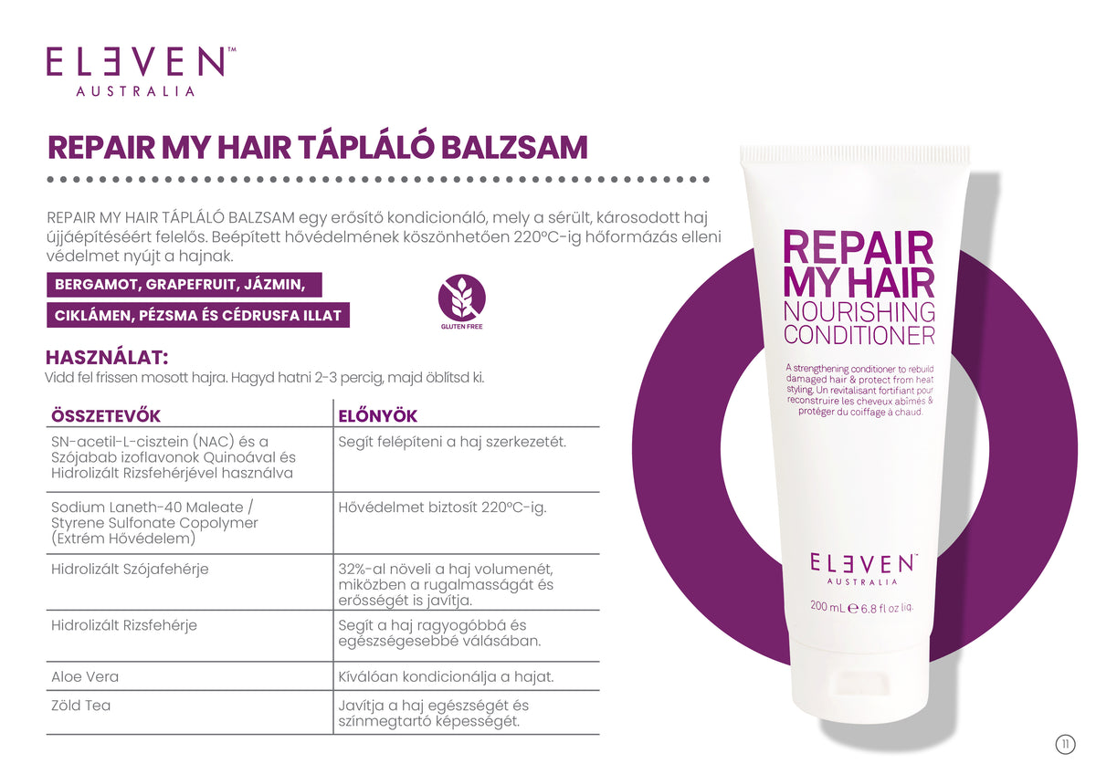 Repair My Hair hajkötésjavító balzsam roncsolt hajra 200ml