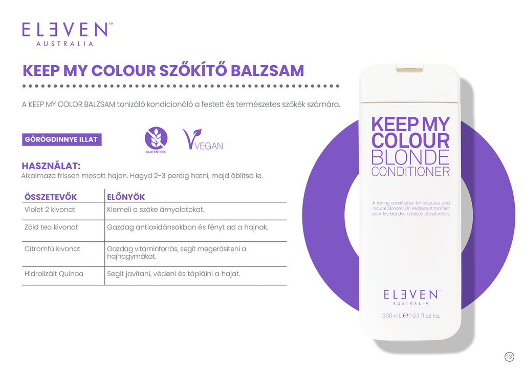 Keep My Colour balzsam - szulfátmentes, parabénmentes balzsam 50ml