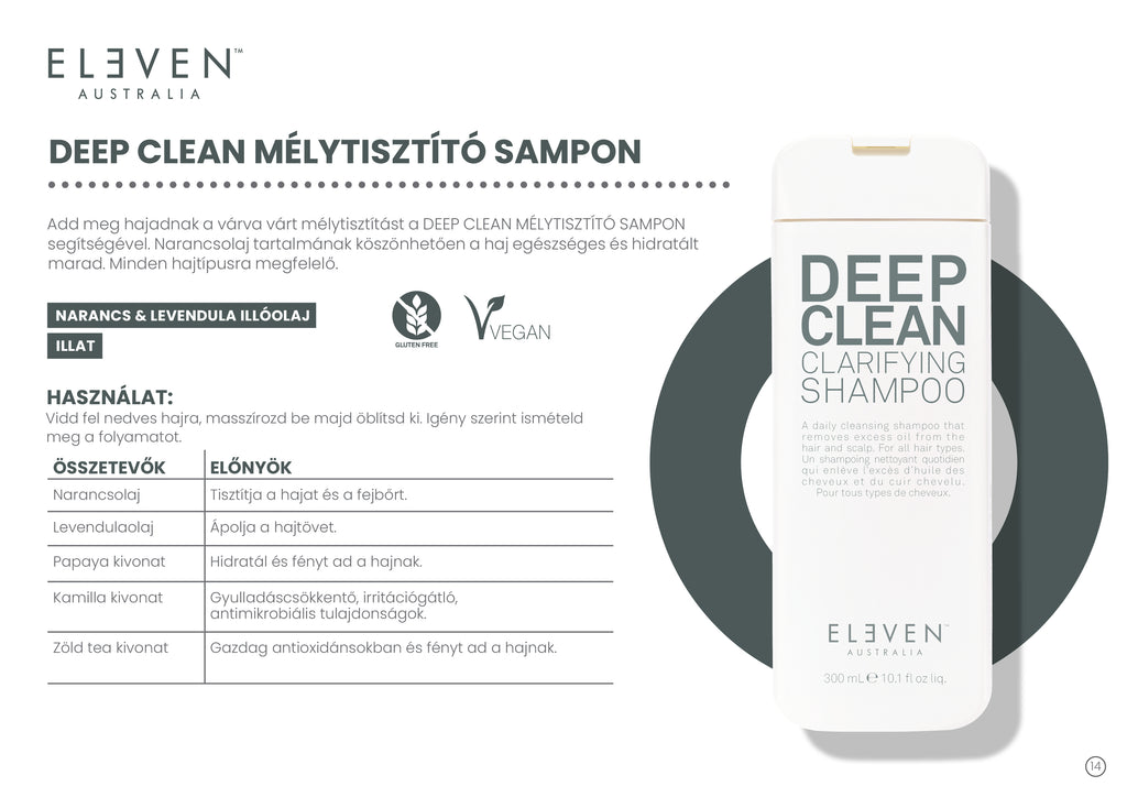 Deep Clean - szulfátmentes, parabénmentes mélytisztító sampon 300ml