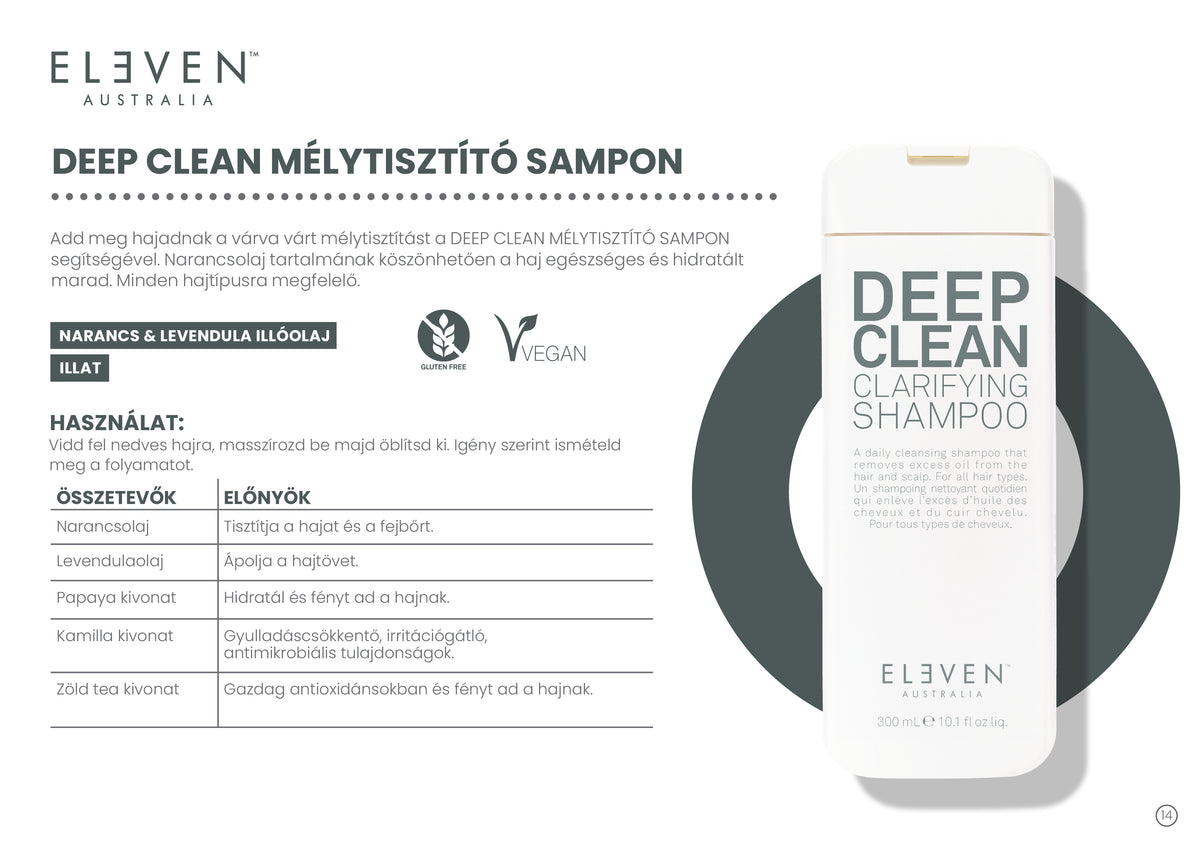 Deep Clean - szulfátmentes, parabénmentes mélytisztító sampon 300ml