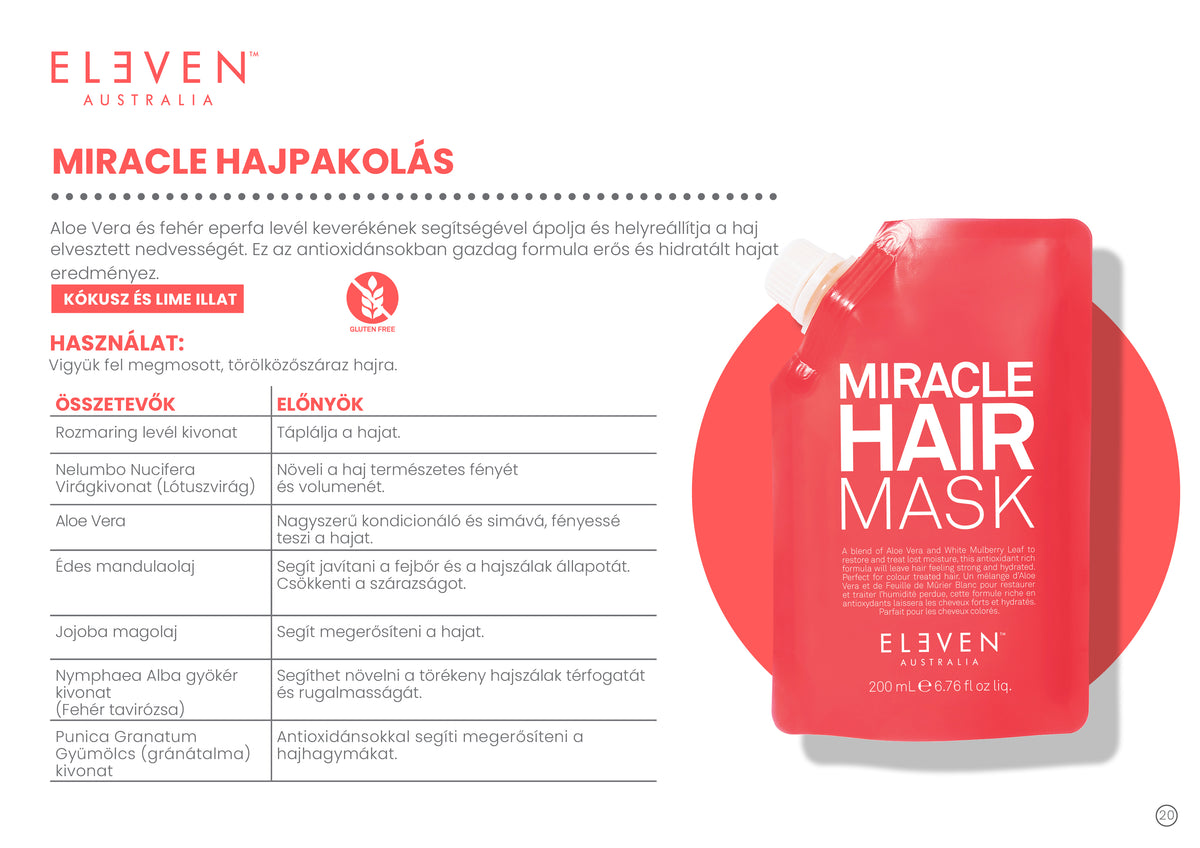 Mini 35ml Miracle Hair MASK Extra mélyápoló pakolás