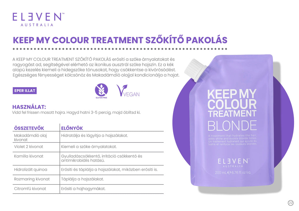 Keep My Color Treatment pouch - pakolás szőkített hajra 200 ML