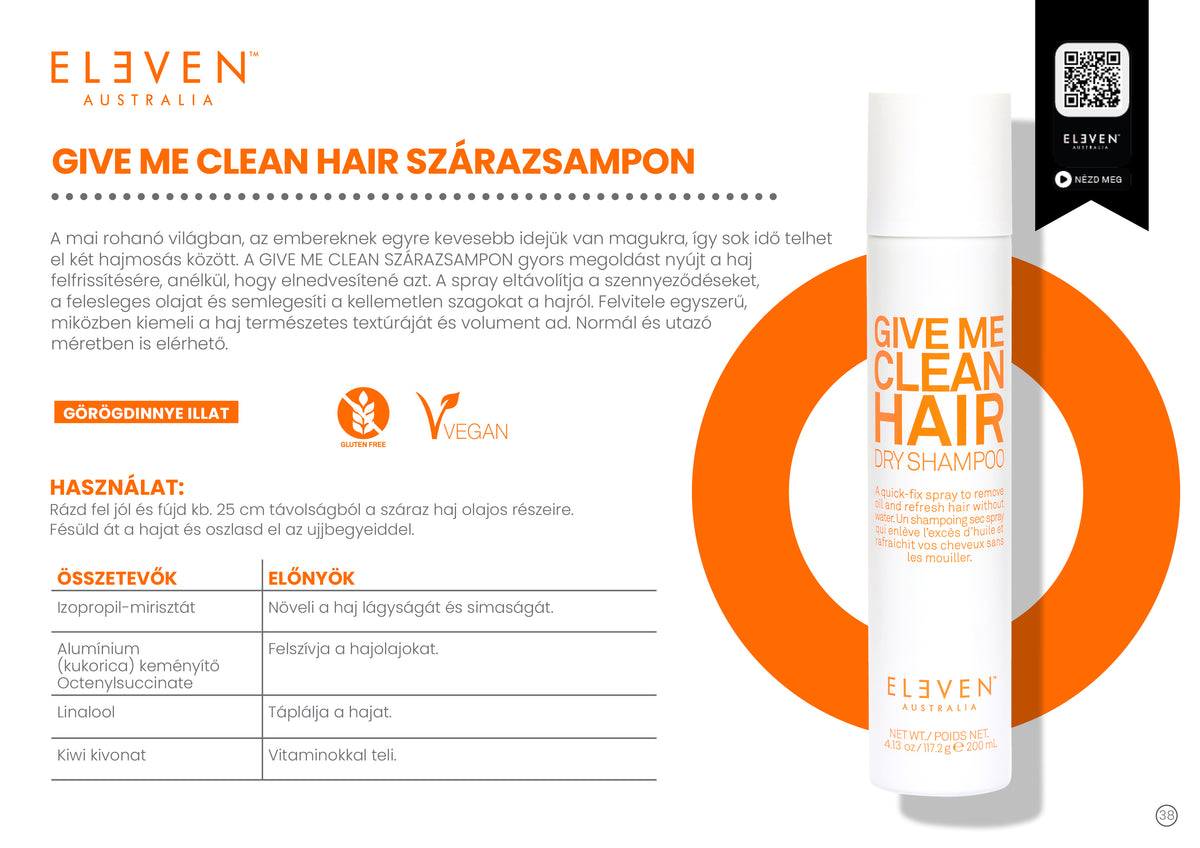 Give Me Clean Hair - Szárazsampon 200 ml (környezetkímélő hajtógázzal)