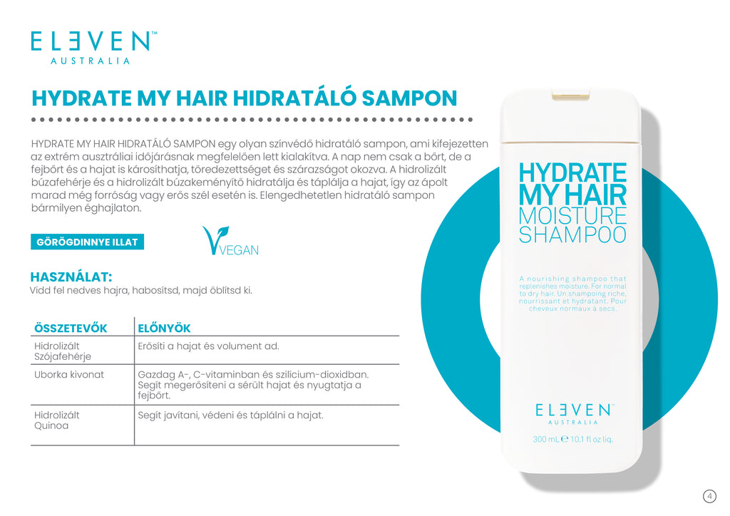Hydrate My Hair - szulfátmentes, parabénmentes hidratáló sampon 50 ML - utazó méret