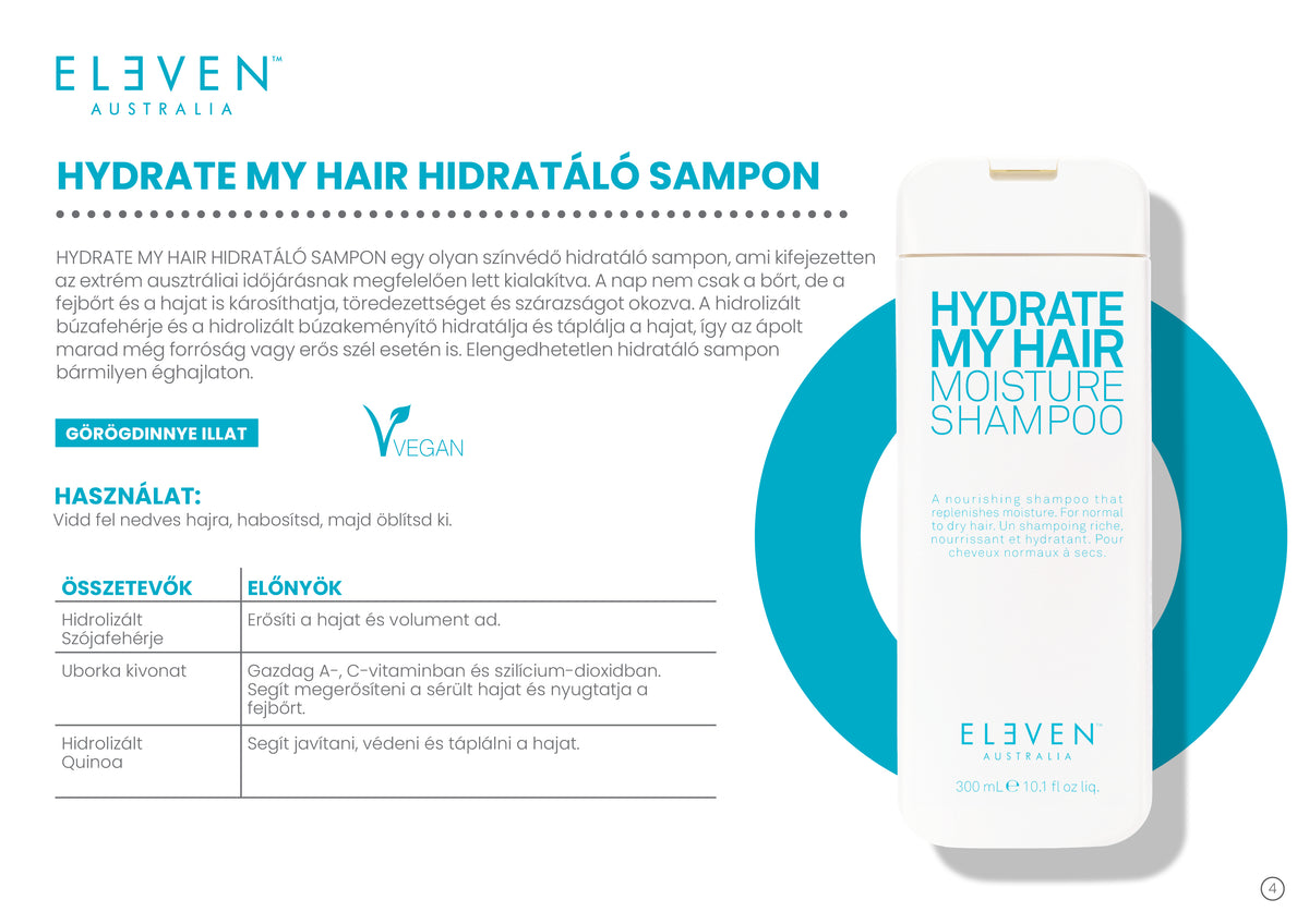 Hydrate My Hair - szulfátmentes, parabénmentes hidratáló sampon 50 ML - utazó méret
