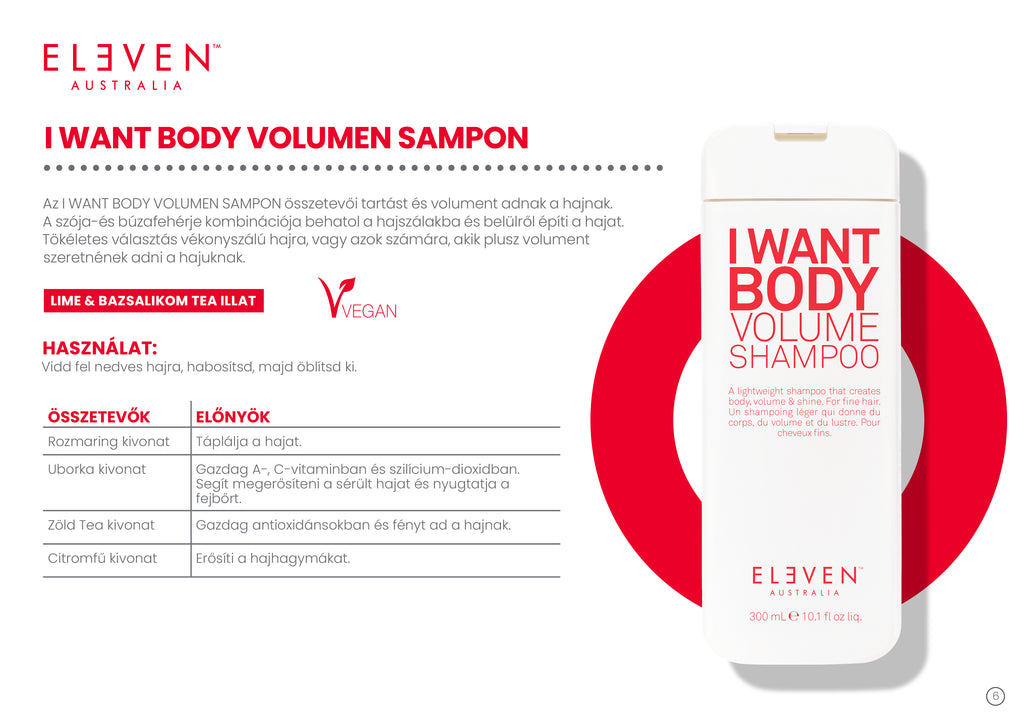 I Want Body - volumennövelő sampon 500 ML