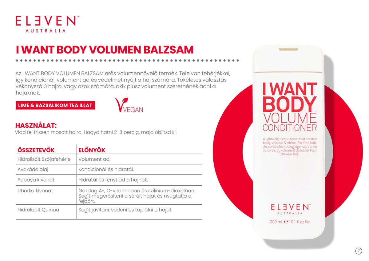 I Want Body - volumennövelő balzsam 500 ML